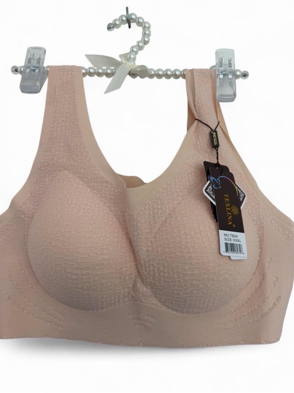 NWT TEXLINA JELLY BRA SEAMLESS BLUSH SIZE 3XL
